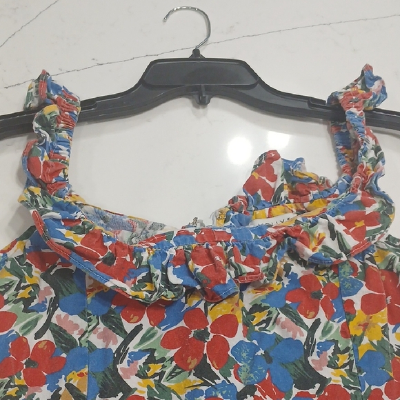Molly Bracken Strapless Floral Dress - Red, Yellow, Blue Pre-owned Sz M - Picture 12 of 13
